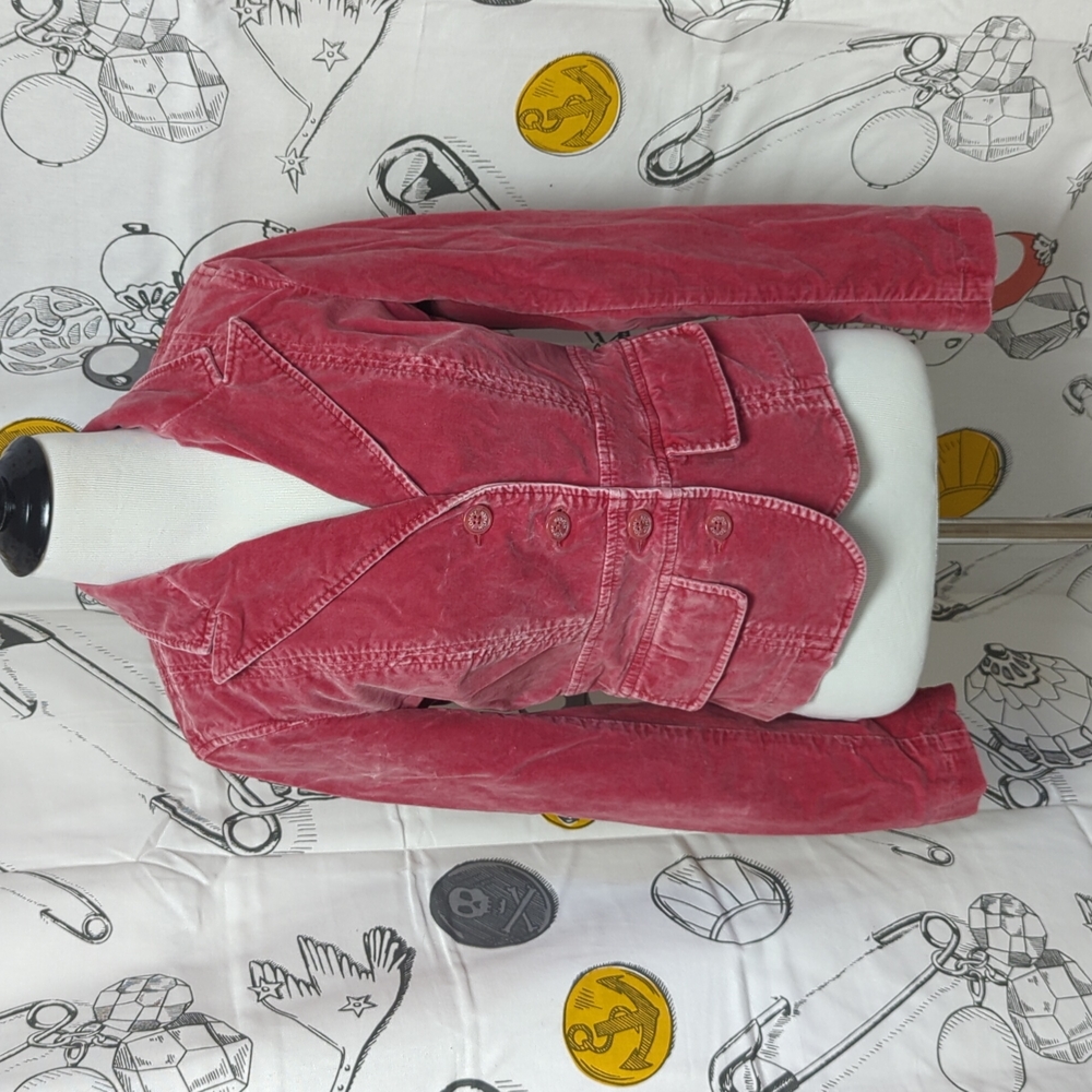 Y2K Tommy Hilfiger Pink Velvet Blazer Jacket